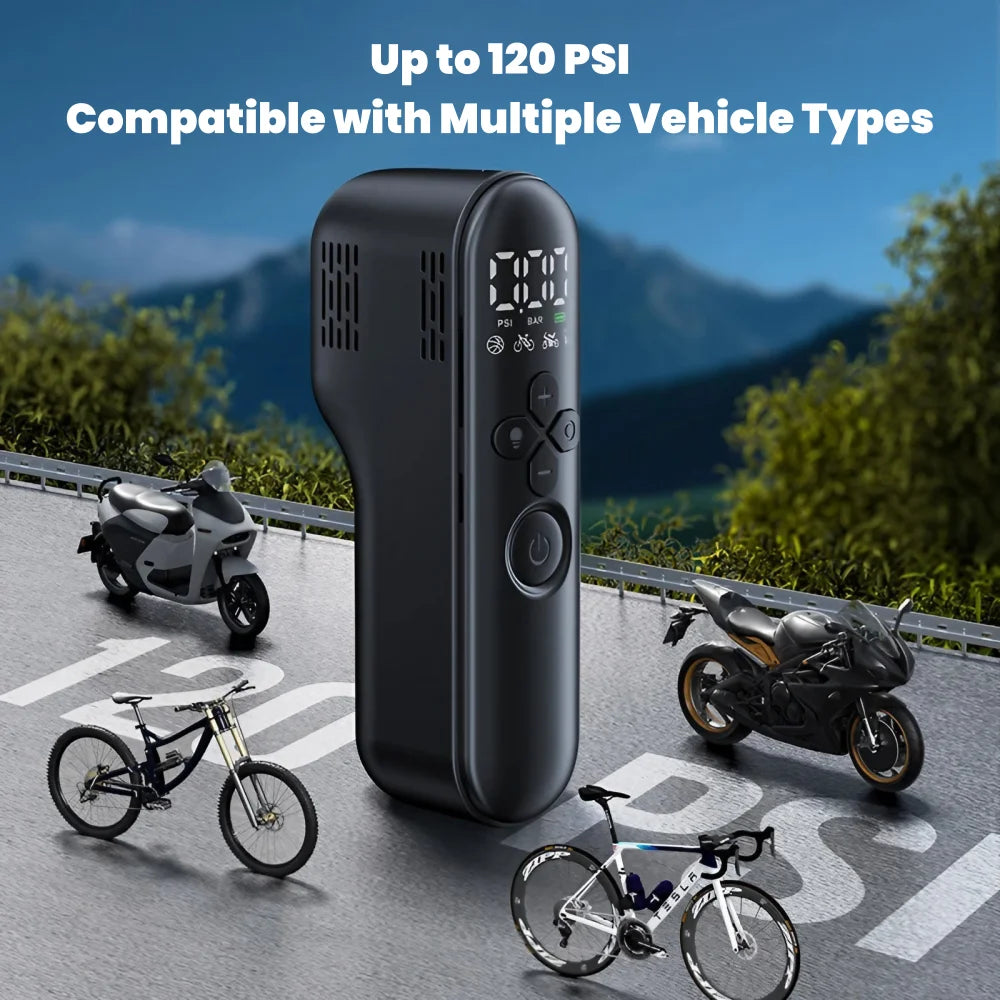 High-Capacity Electric Bike Pump